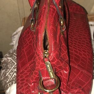 Anne Klein red leather tote